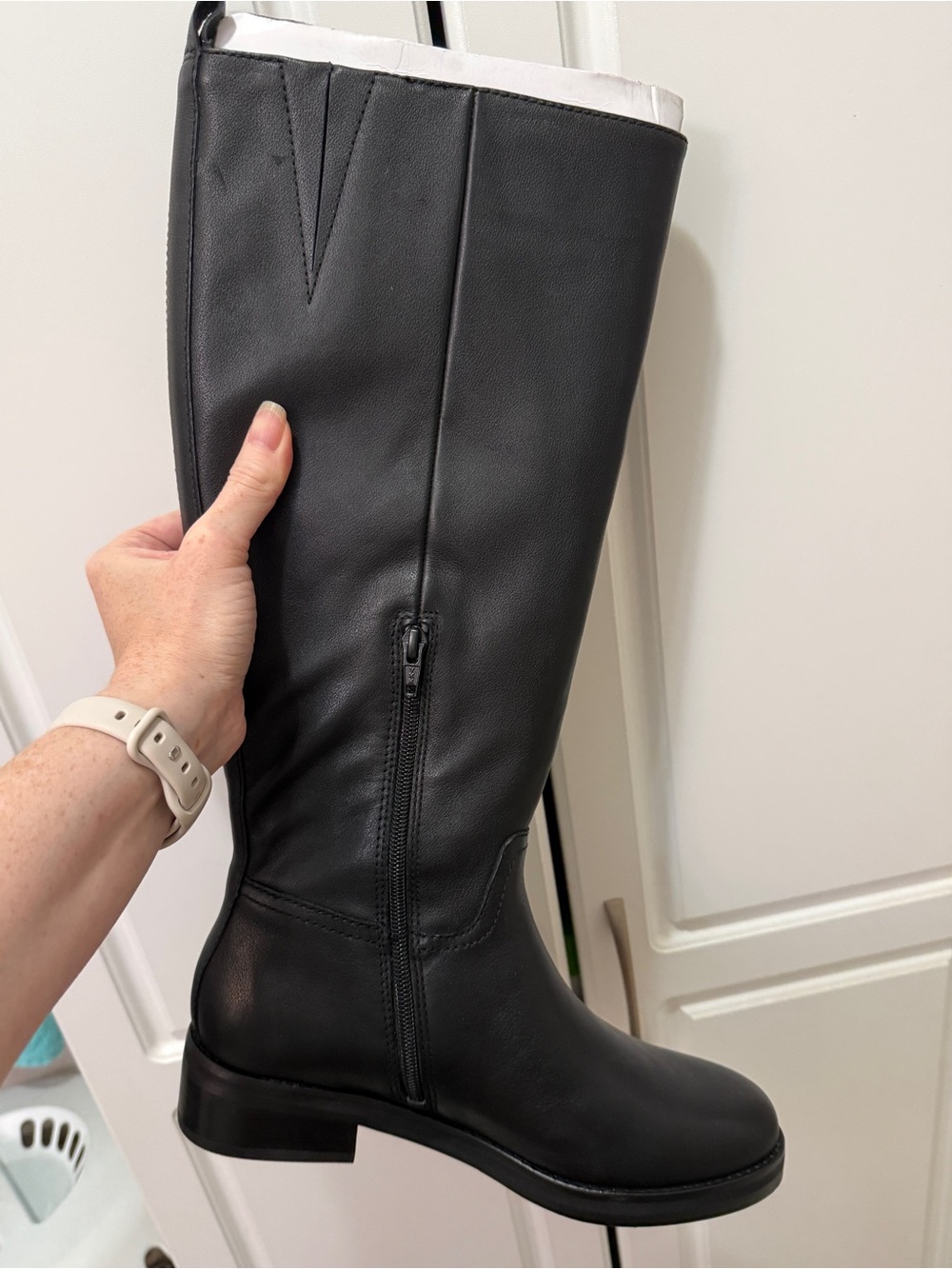 Abercrombie & Fitch Black Tall Real Genuine Leather Riding Boots - Picture 9 of 10